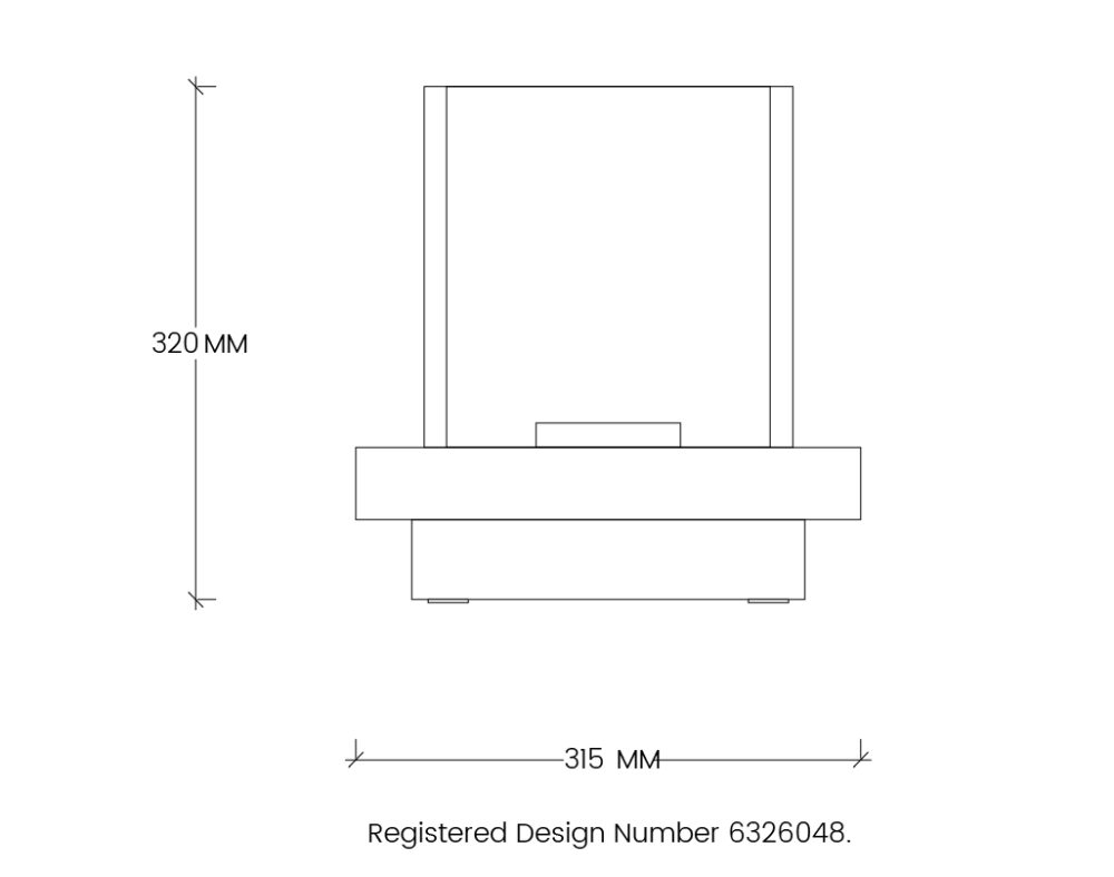 Aromafire 316 Model Dimensions